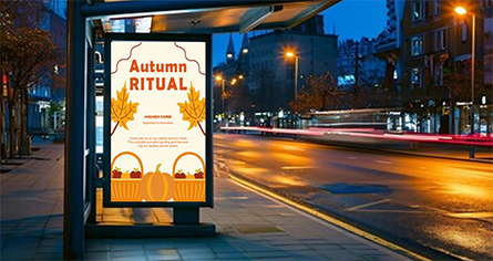 Autumn poster mock up